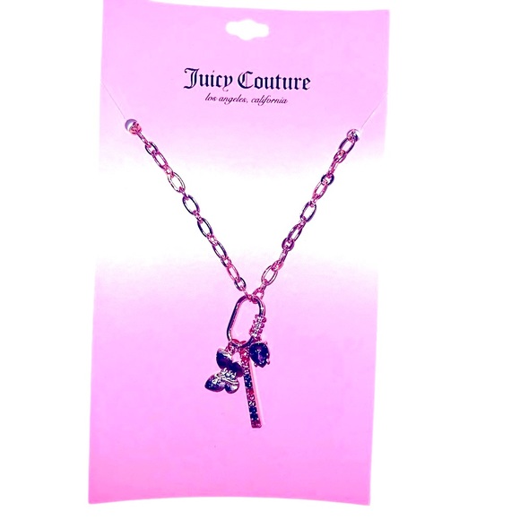 New Juicy Couture Charm Butterfly Gold Statement Necklace - Picture 1 of 7